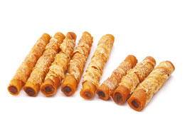 Chicken Wrap Smoked Porkhide Twist Stick Filled With Sweet Potato PL3014